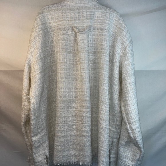 MNML Clothing - EUC Oversized XXL White Tweed Flannel - Faith Connexion/Balmain! - Picture 3 of 16